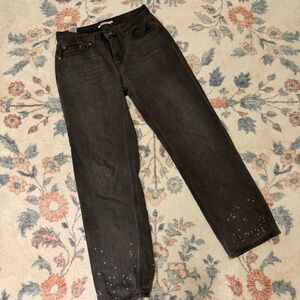 Levi's Low Pro Grey Black Straight Leg Jeans